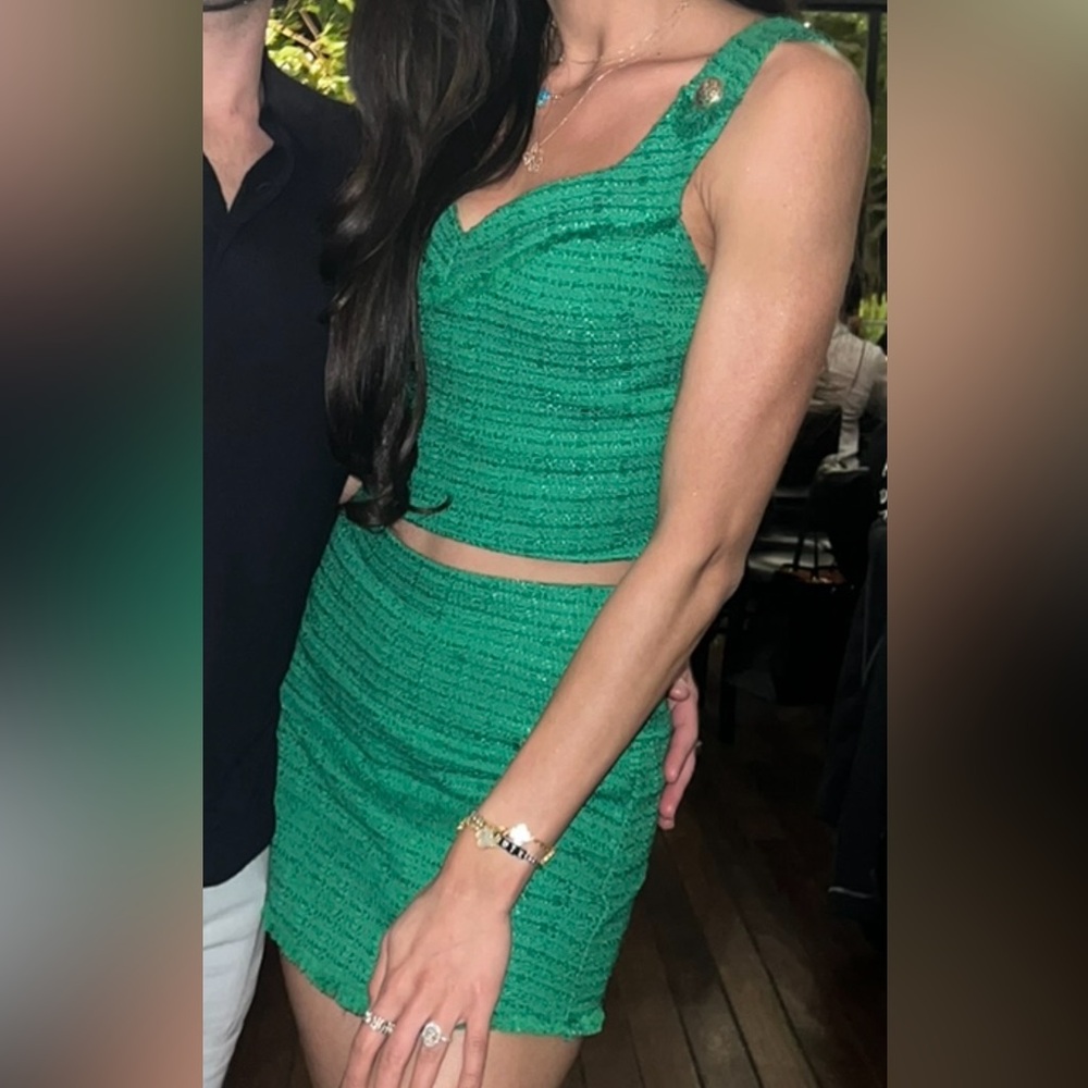 Emerald green zara set